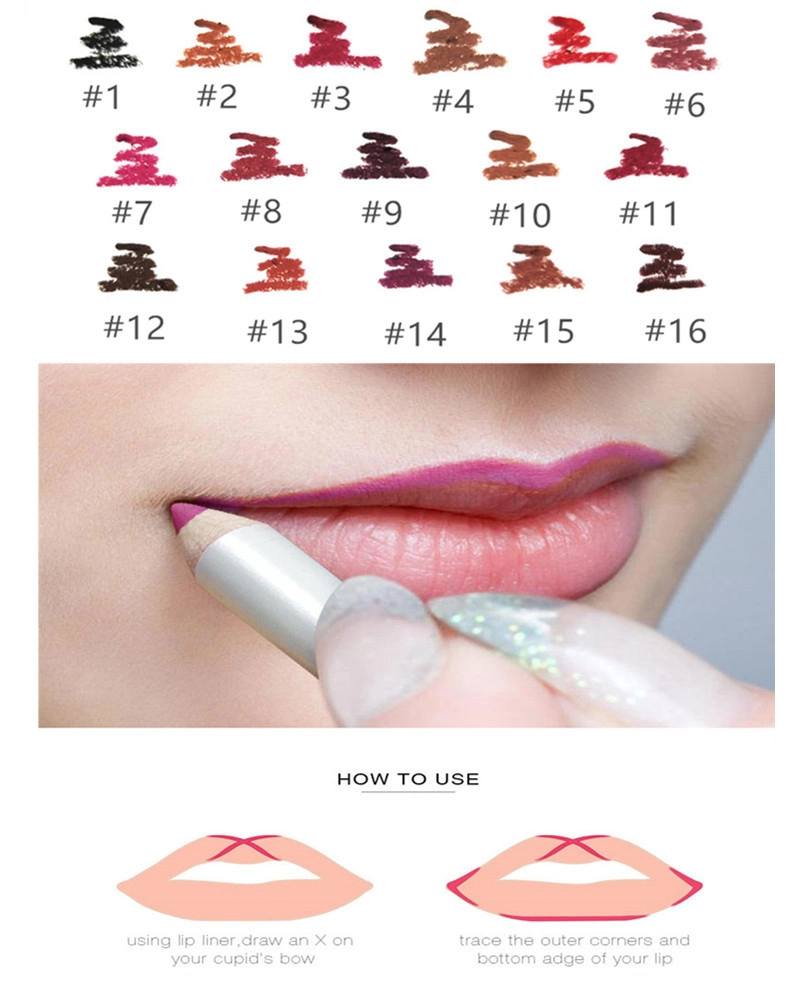 25 Colors High Pigmented Long Lasting Waterproof Creamy Lip Liner Pencil with Sharpener Lip Makeup Matte Lip Liner Pencil for Women